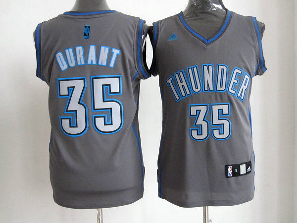  NBA Oklahoma City Thunder 35 Kevin Durant Swingman Gray Jersey